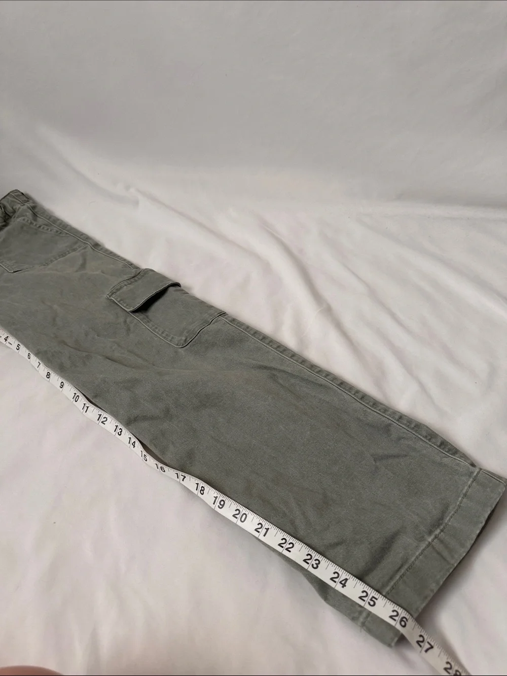 abercrombie kids light Olive Cargo Pants with Patch Pockets